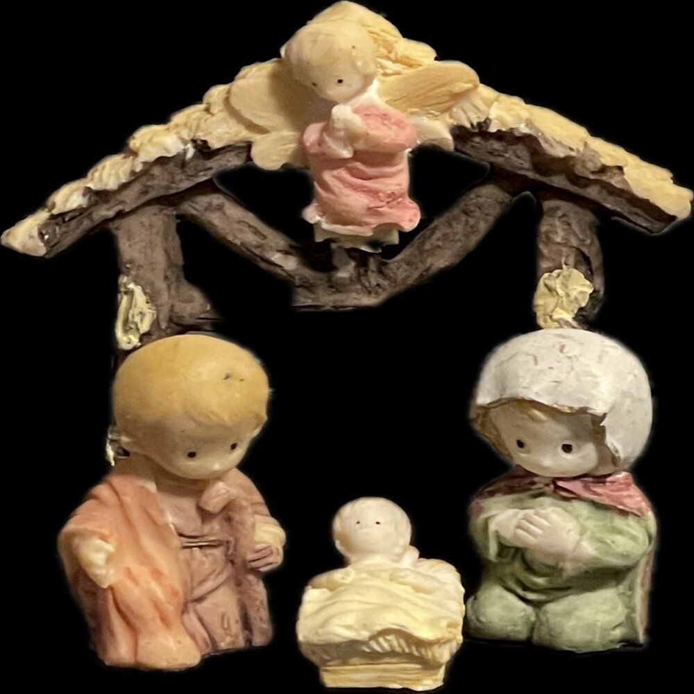 Vintage "MINI NATIVITY SET" 8 Piece Set  - Made by Christmas House 1980s - Picture 4 of 4